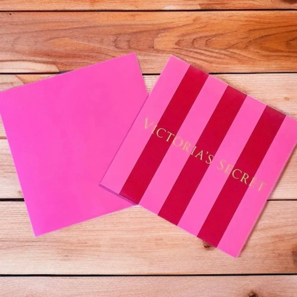 NWT Vintage Y2K Rare Victoria's Secret Pink 10Hx10”Wx4”D Striped Gift Box w/ Bow